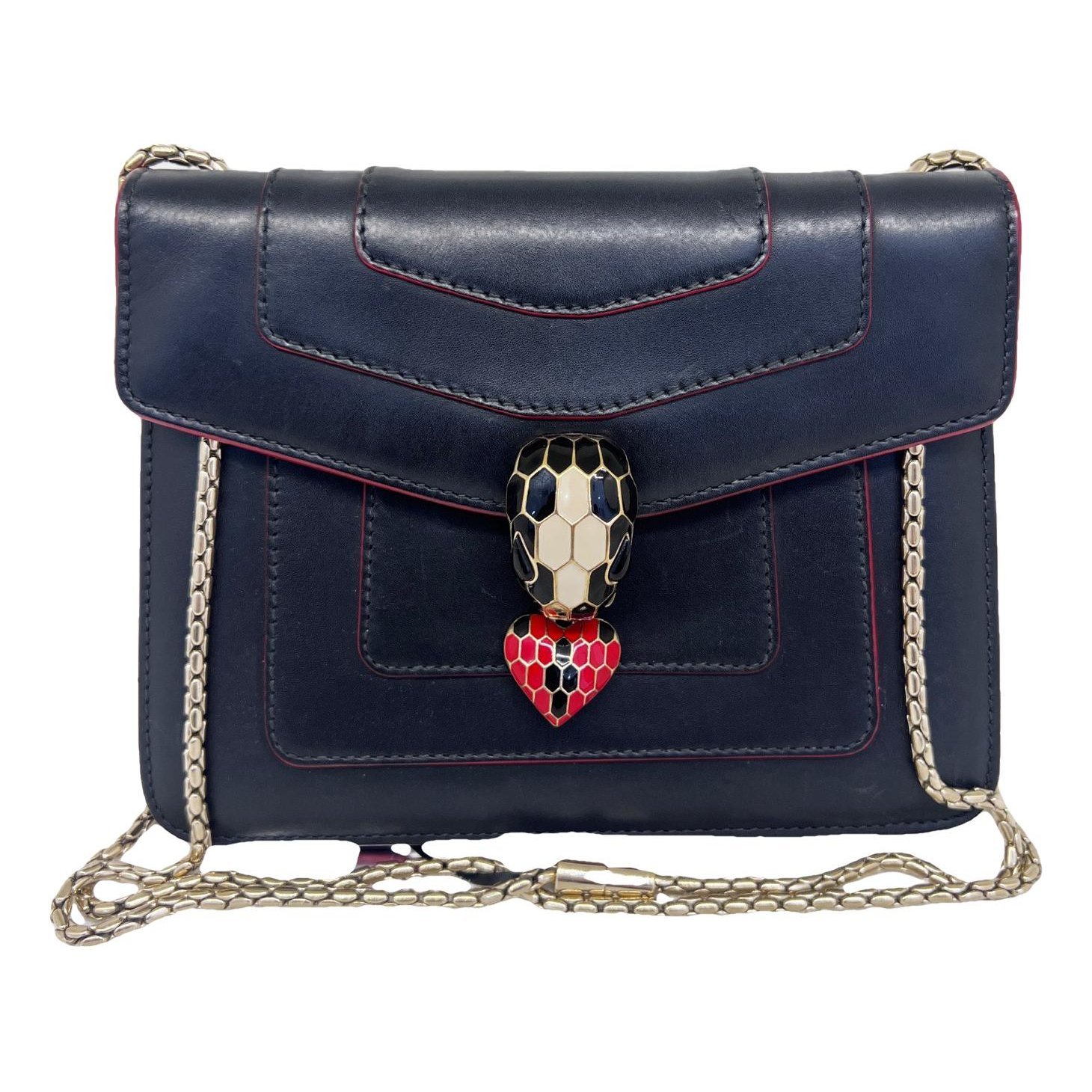 Serpenti leather handbag
