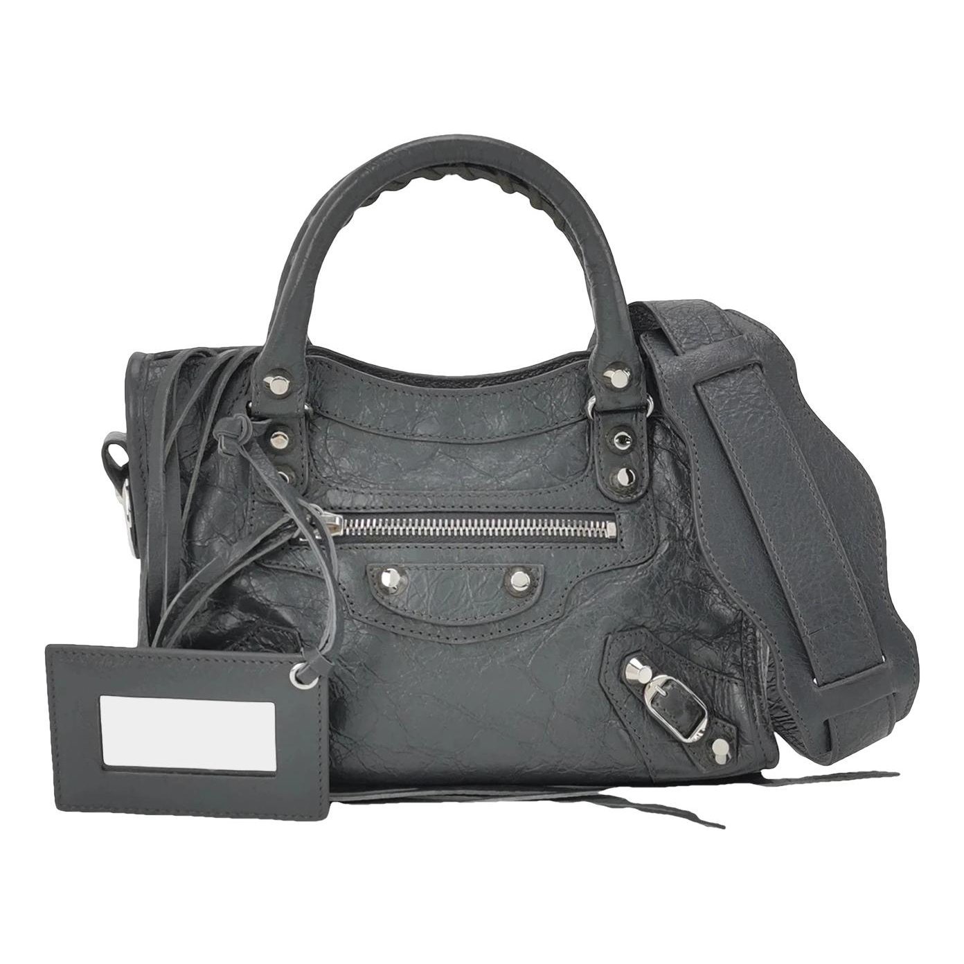 City leather handbag