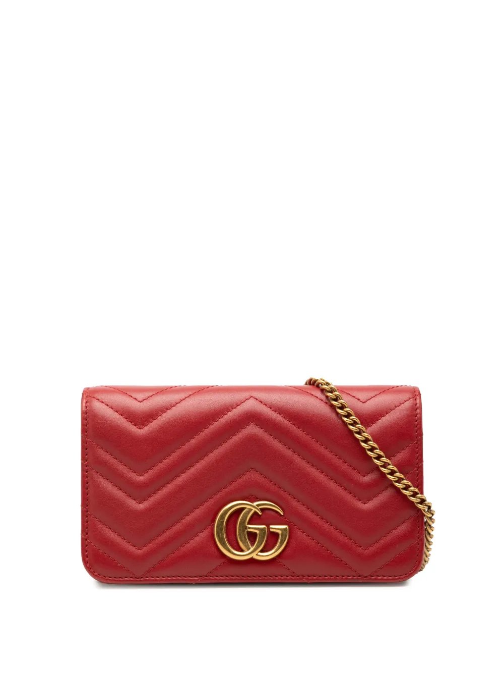 2016-2026 Mini GG Marmont Matelasse Calfskin Wallet On Chain crossbody bag
