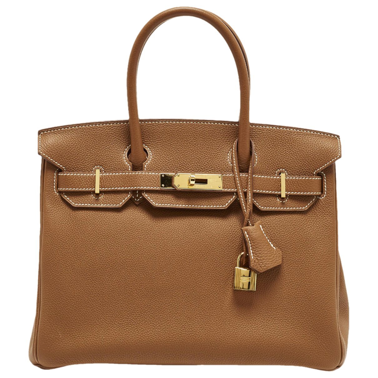 Hermes Birkin 30 Handbag Gold Togo Leather