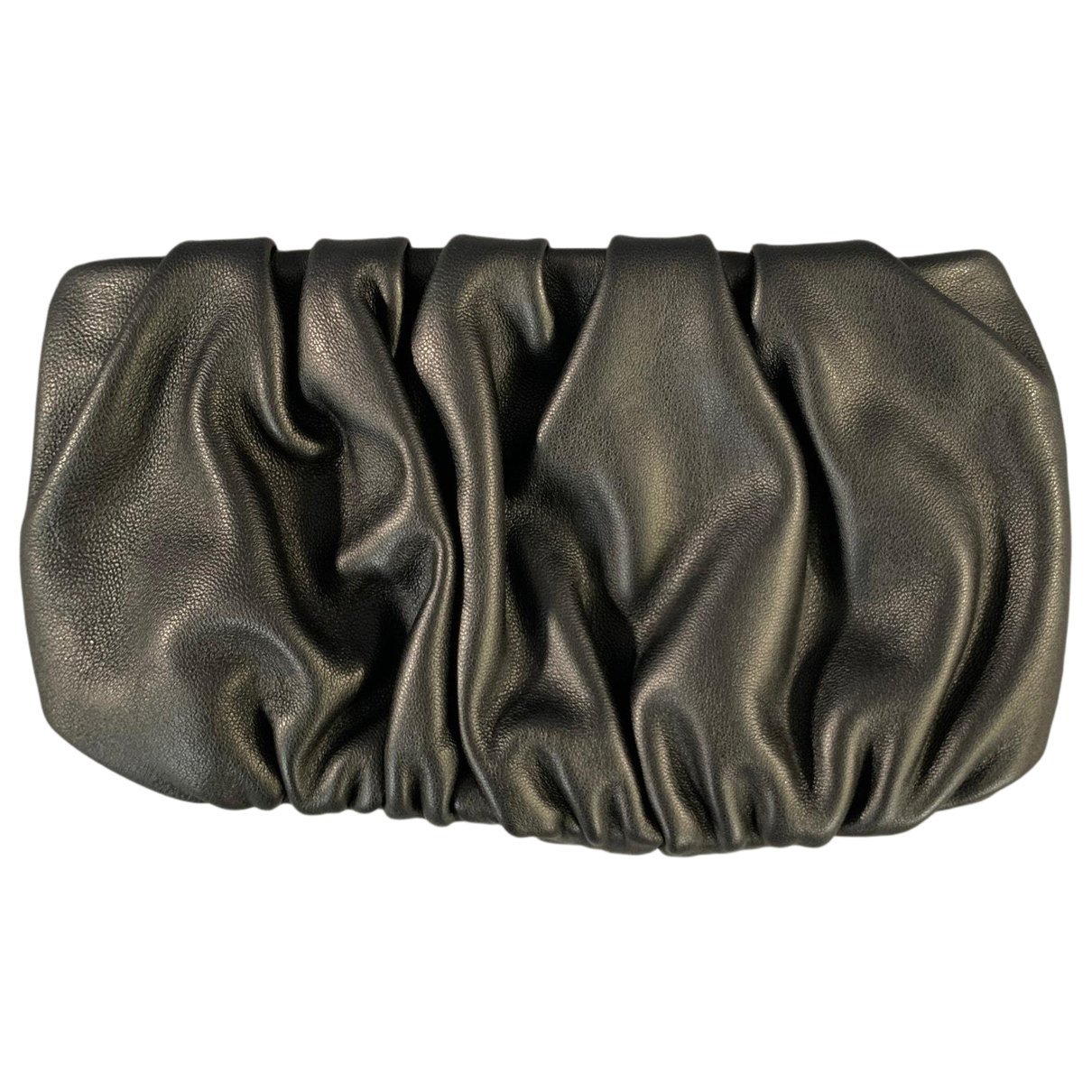 Leather clutch bag