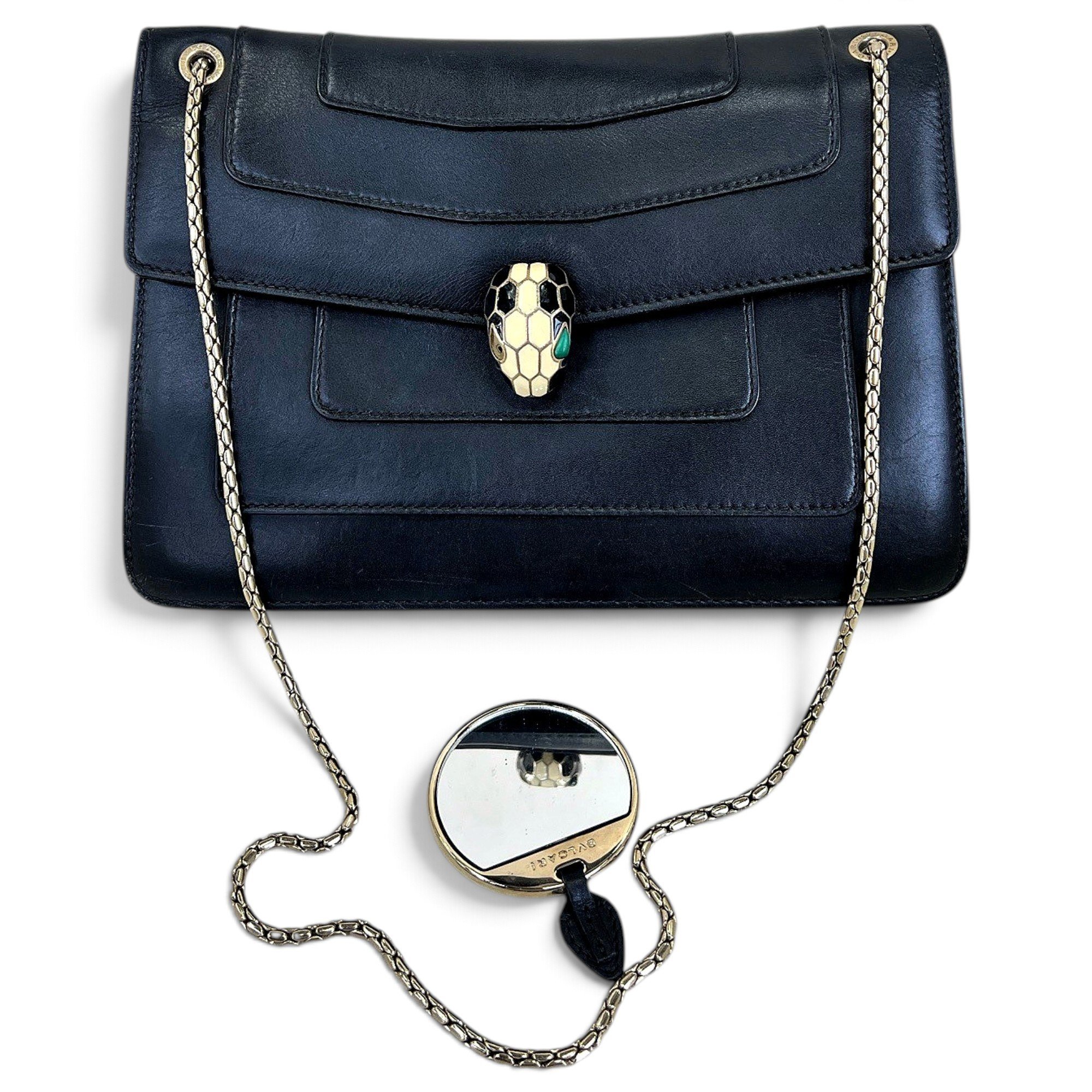 Serpenti leather handbag