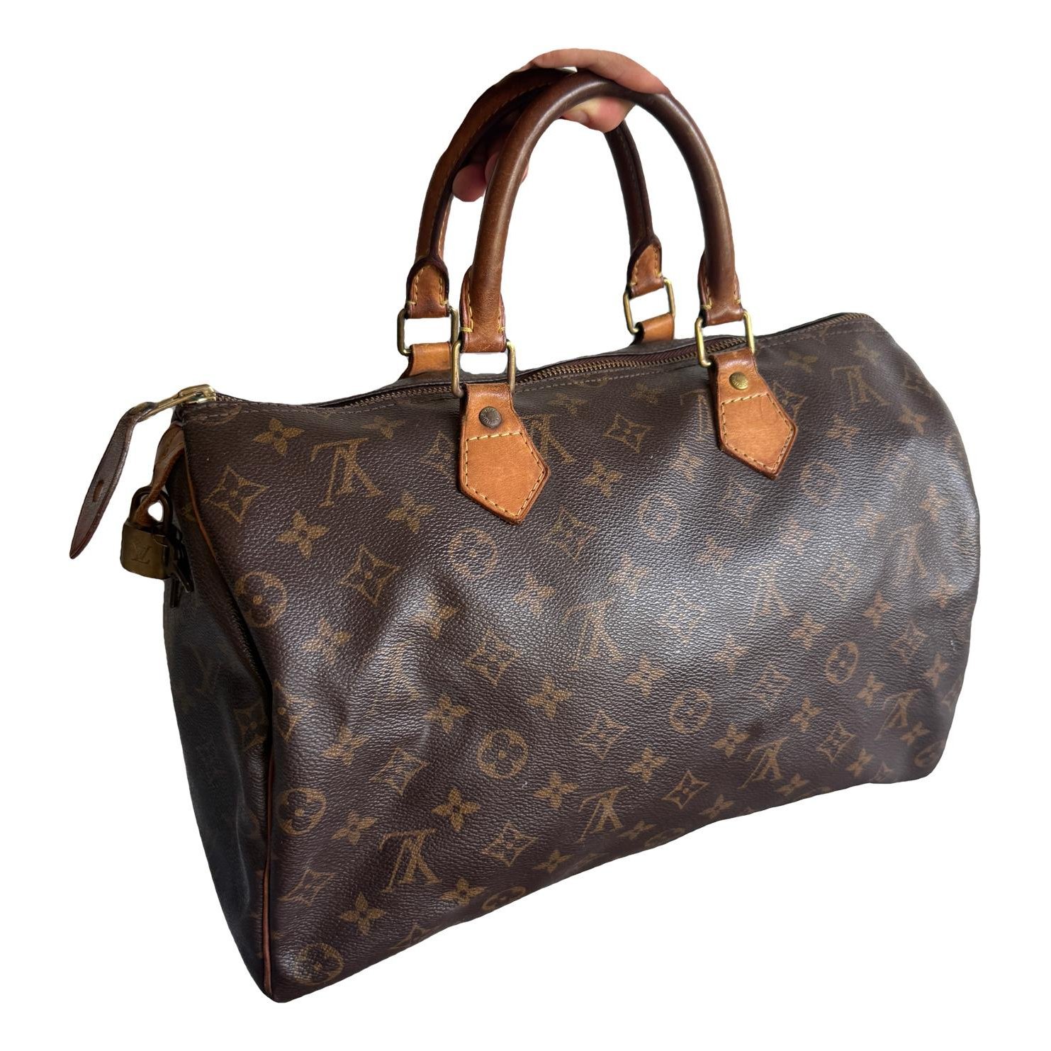 Speedy leather handbag