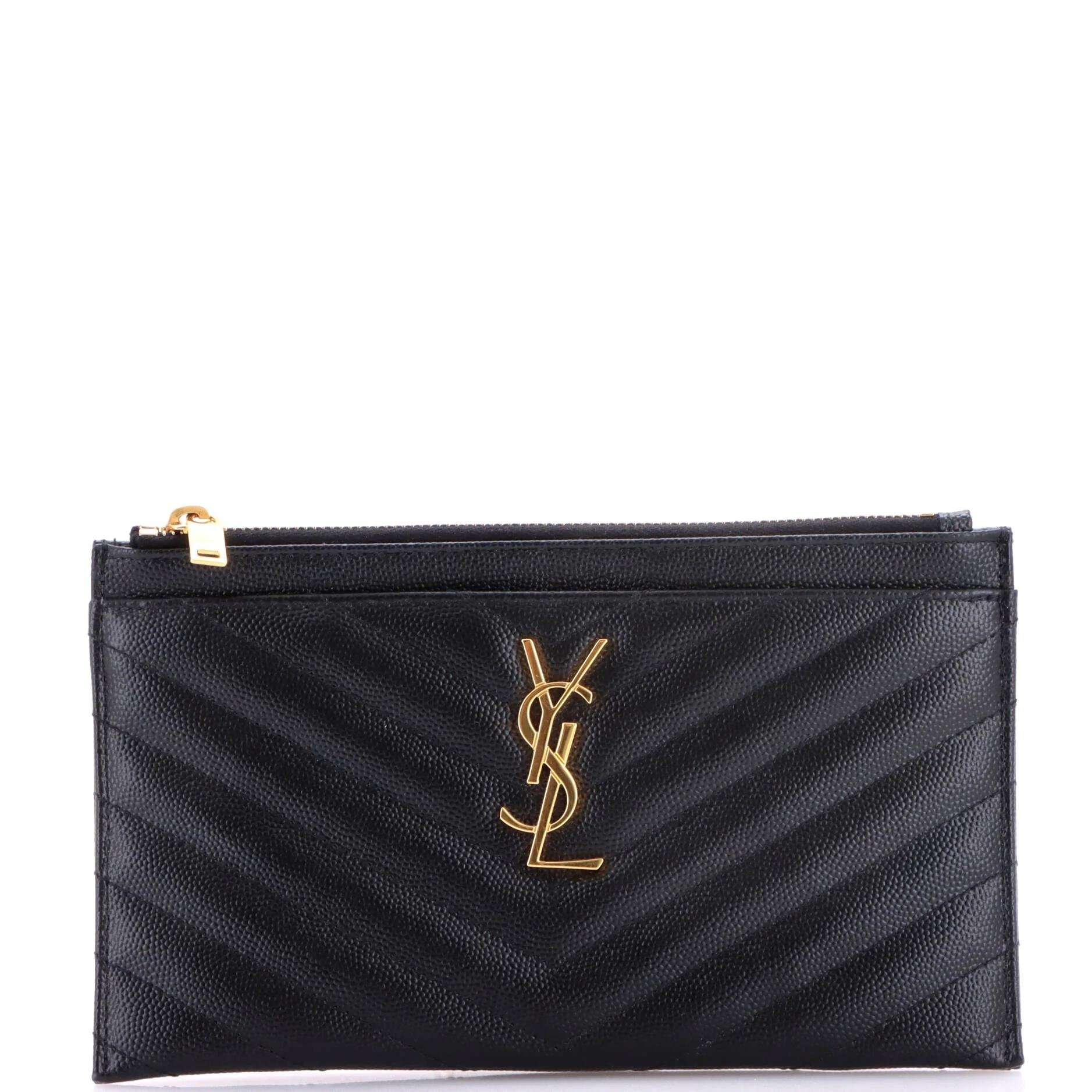Leather clutch bag