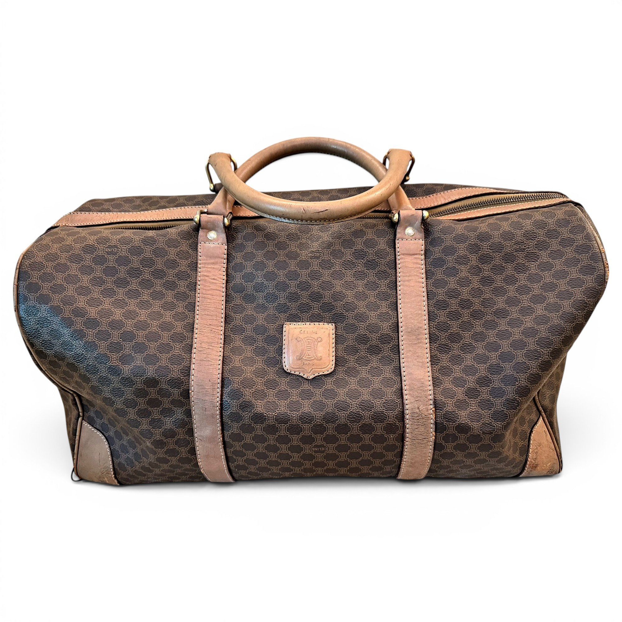 Leather travel bag