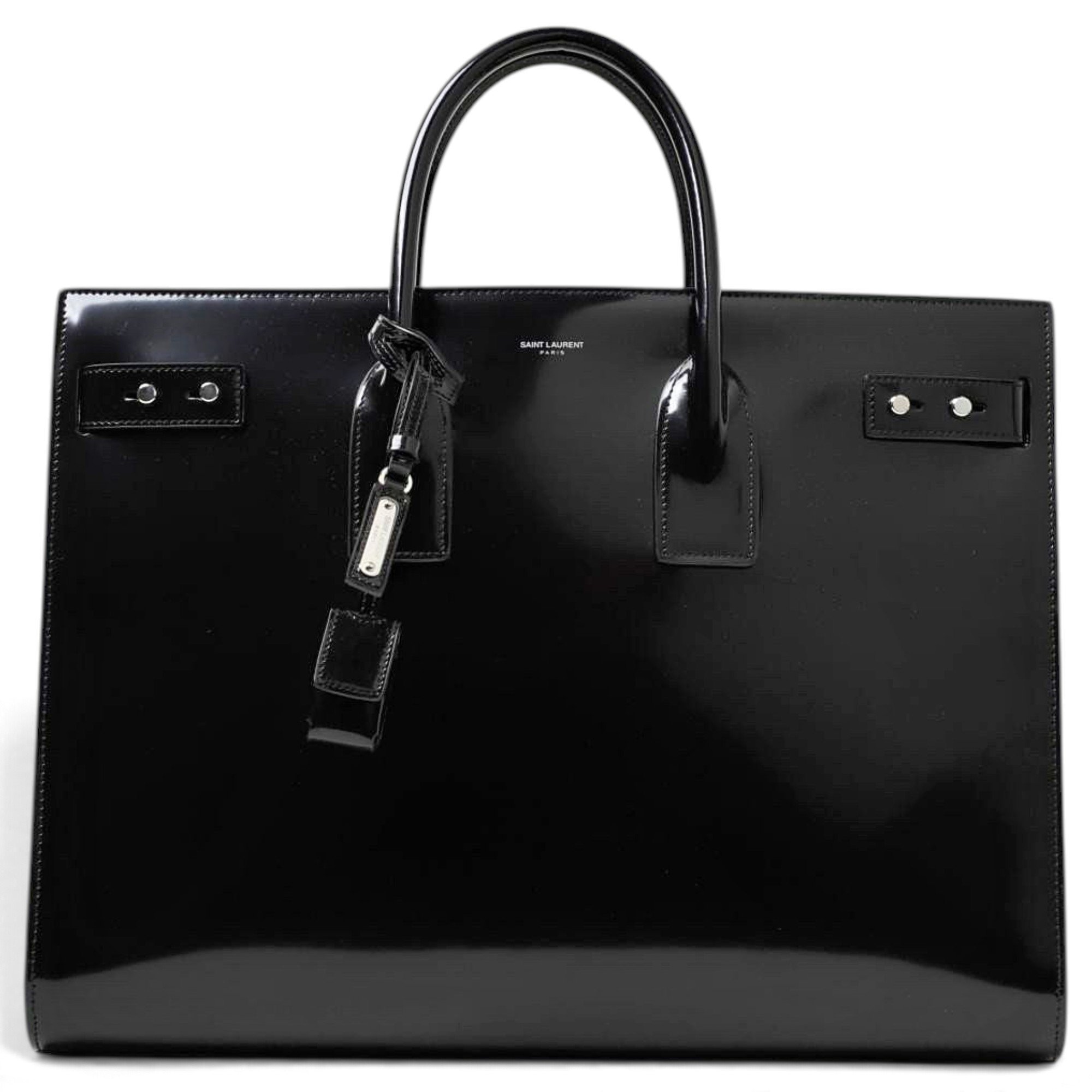 Patent leather handbag