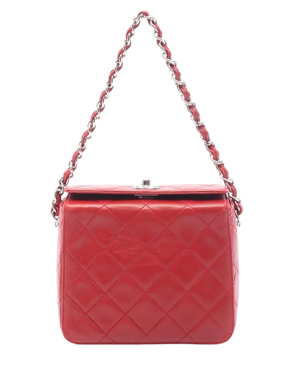 1996-1997 CC Quilted Lambskin Turnlock Vanity Bag handbag