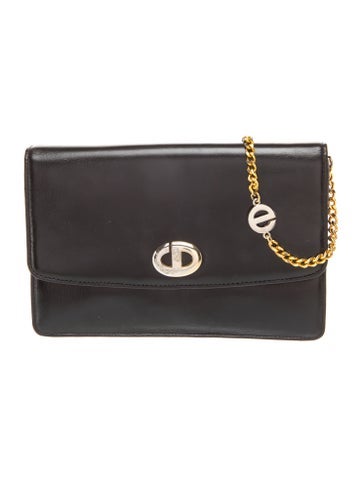 Leather Vintage Leather Oval CD Flap Bag Small