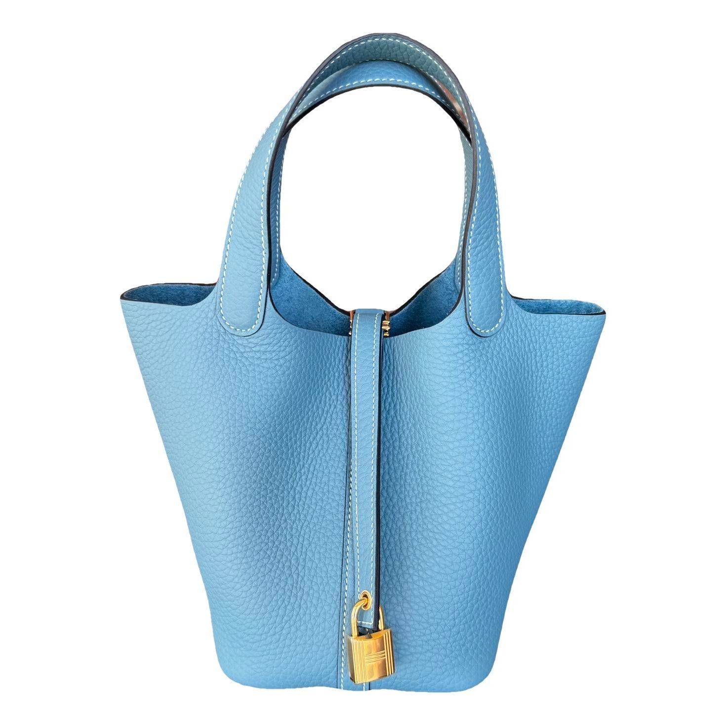 Picotin leather tote