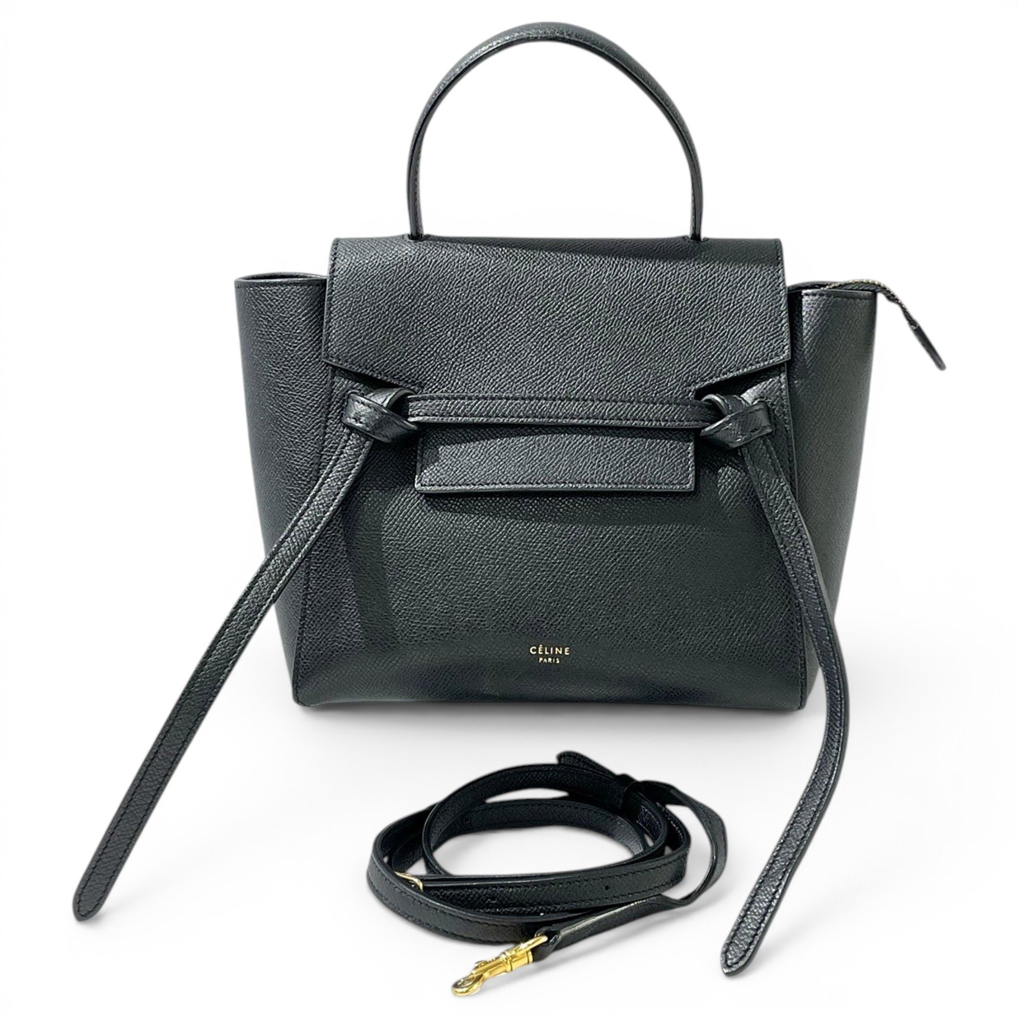 Belt leather handbag