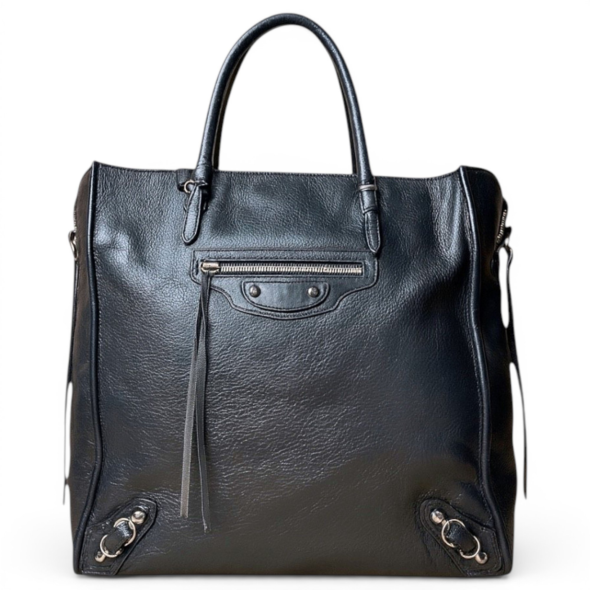 Papier leather handbag