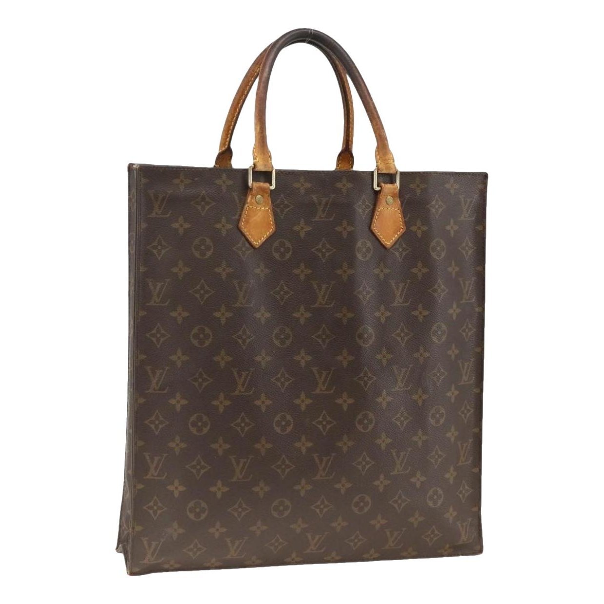 Plat leather handbag