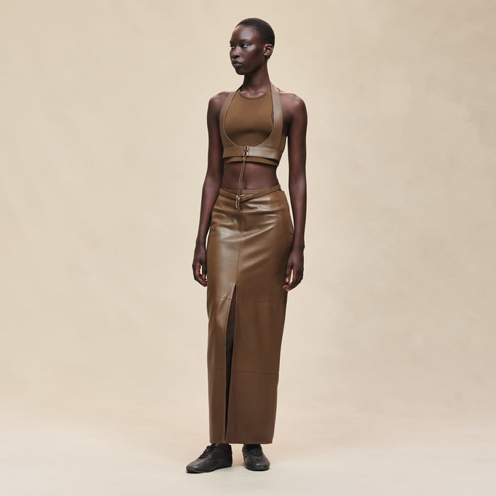 Marron Muschio Harness Bra