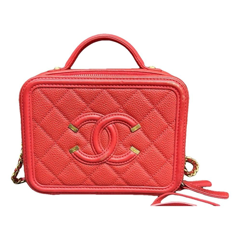 Vanity leather handbag