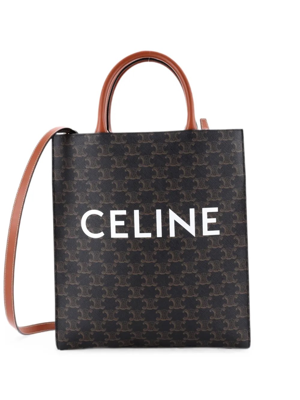 Vertical Cabas Triomphe Coated Canvas Small tote bag