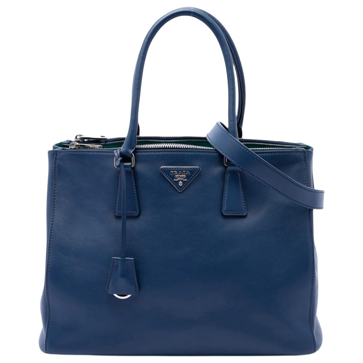 Double leather satchel