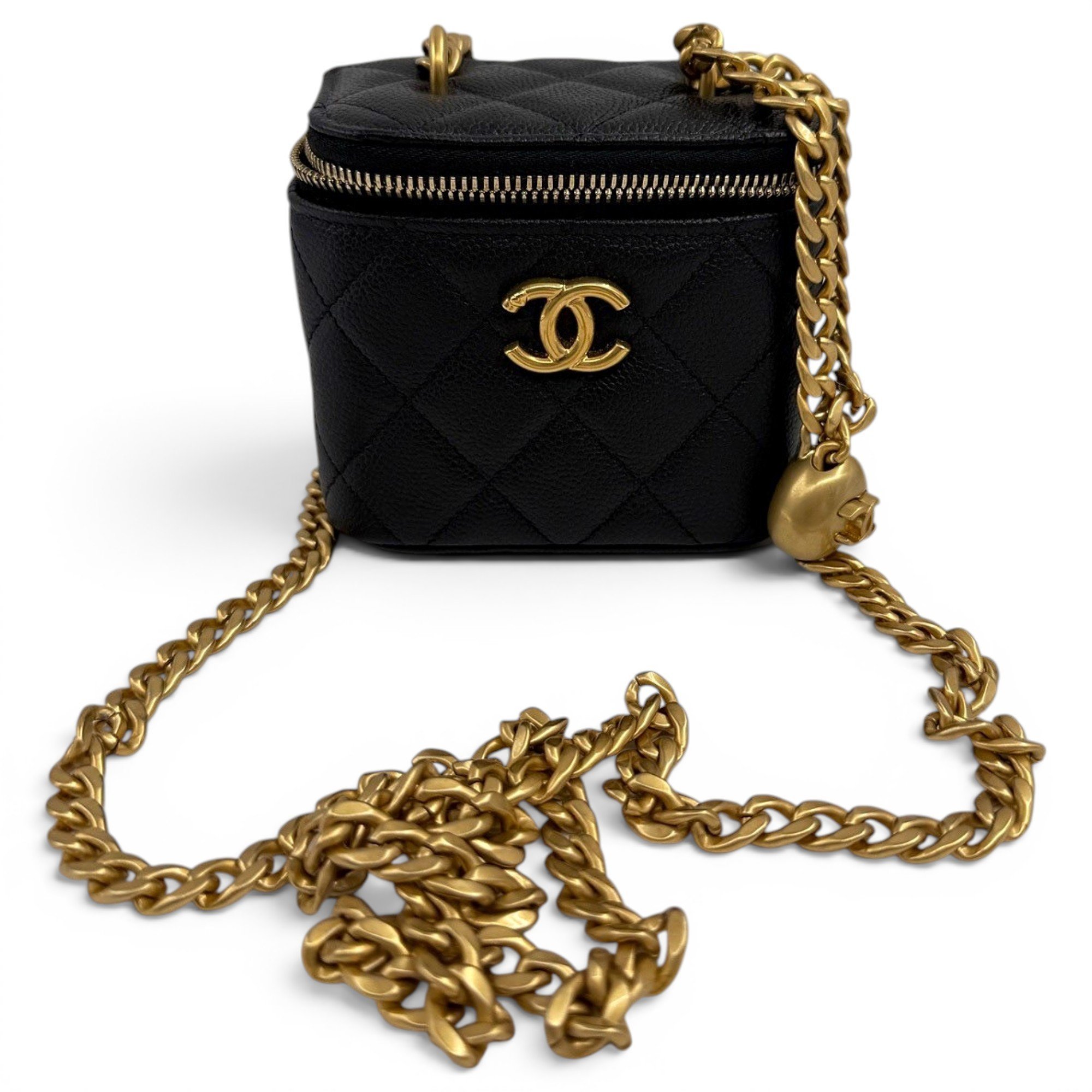 Trendy CC Vanity leather handbag