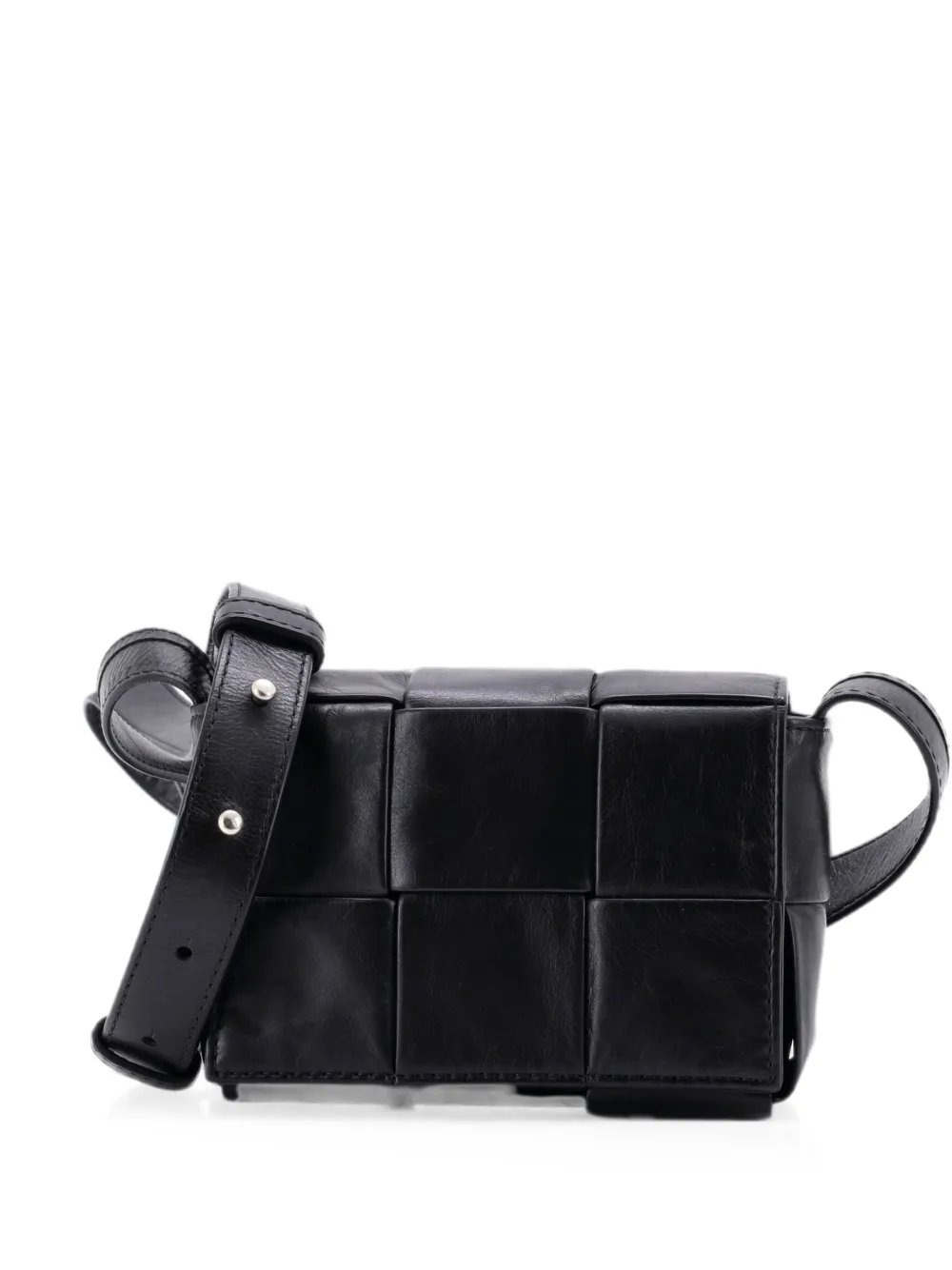 Bottega Veneta Cassette Maxi Intrecciato Leather Candy crossbody bag