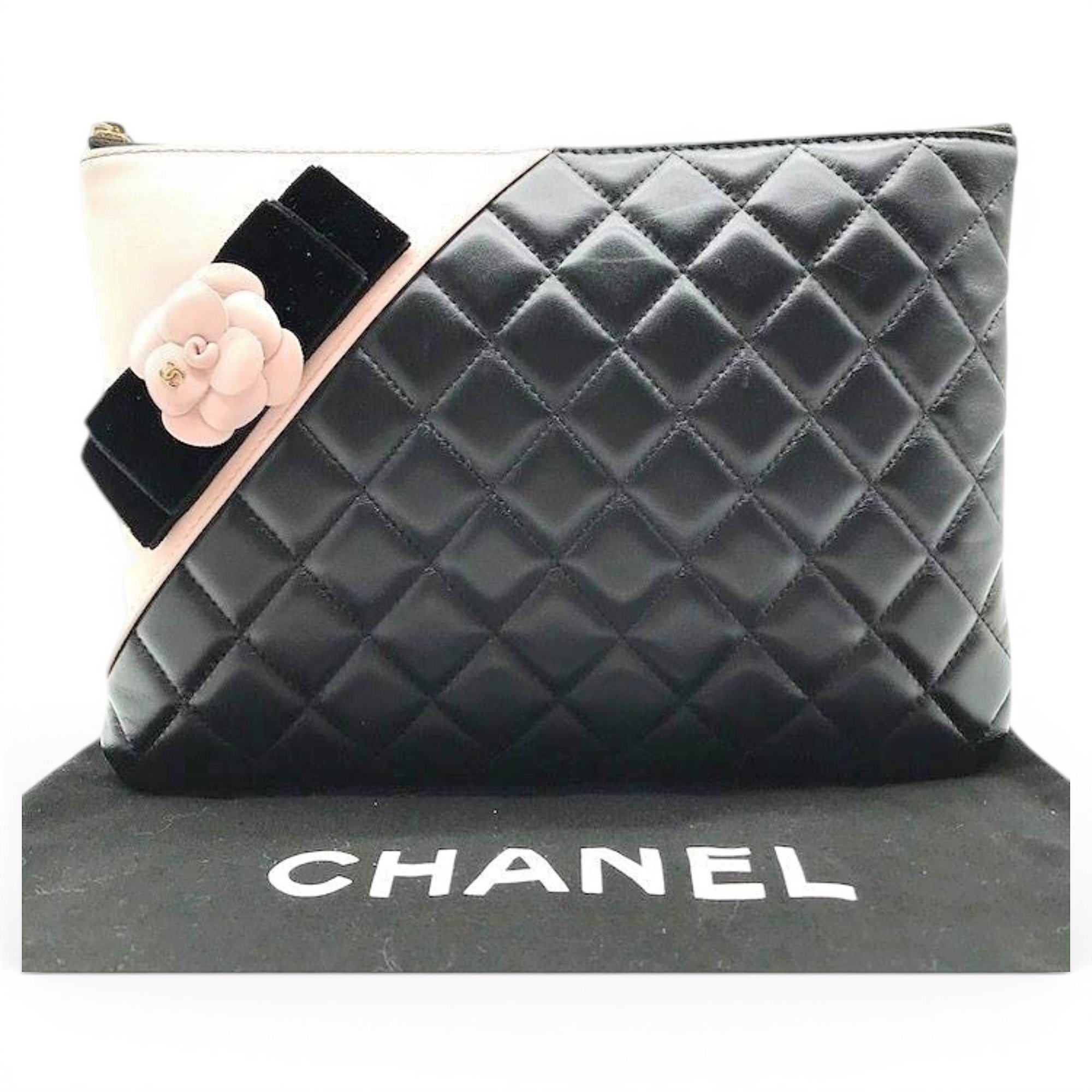 Leather clutch bag