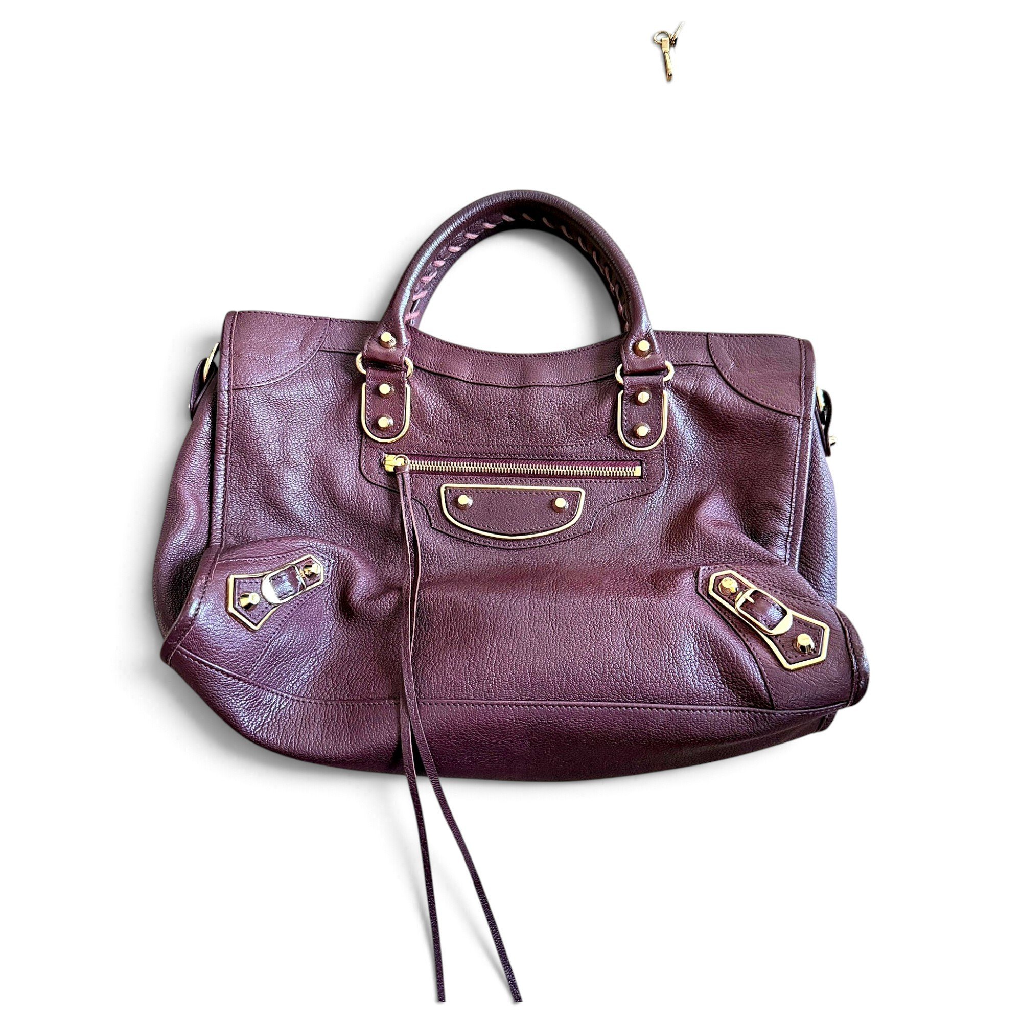 Classic Metalic leather handbag