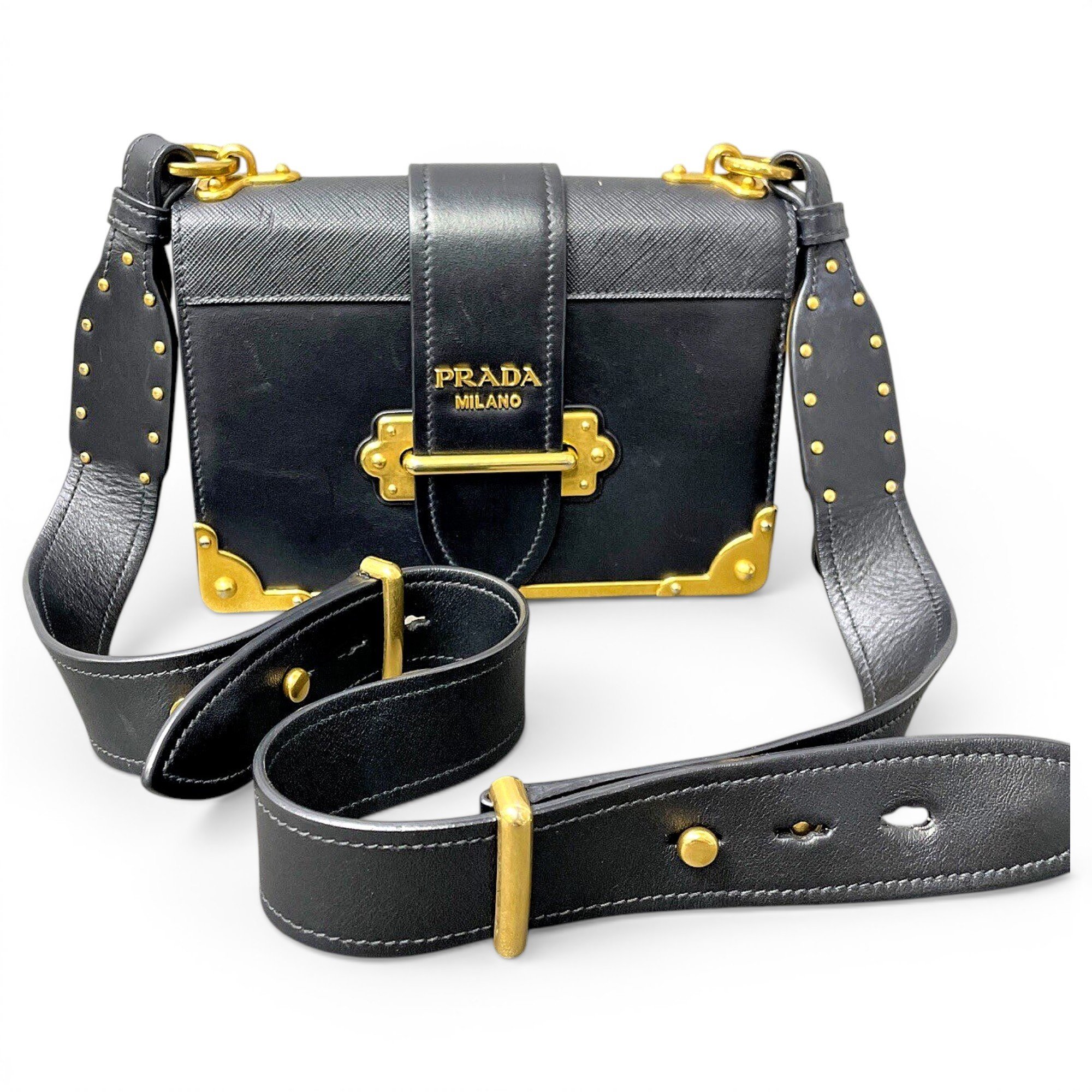 Cahier leather handbag