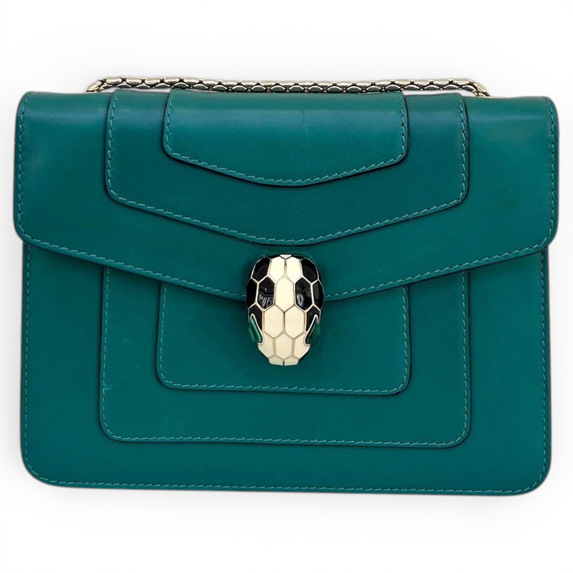 Serpenti leather handbag