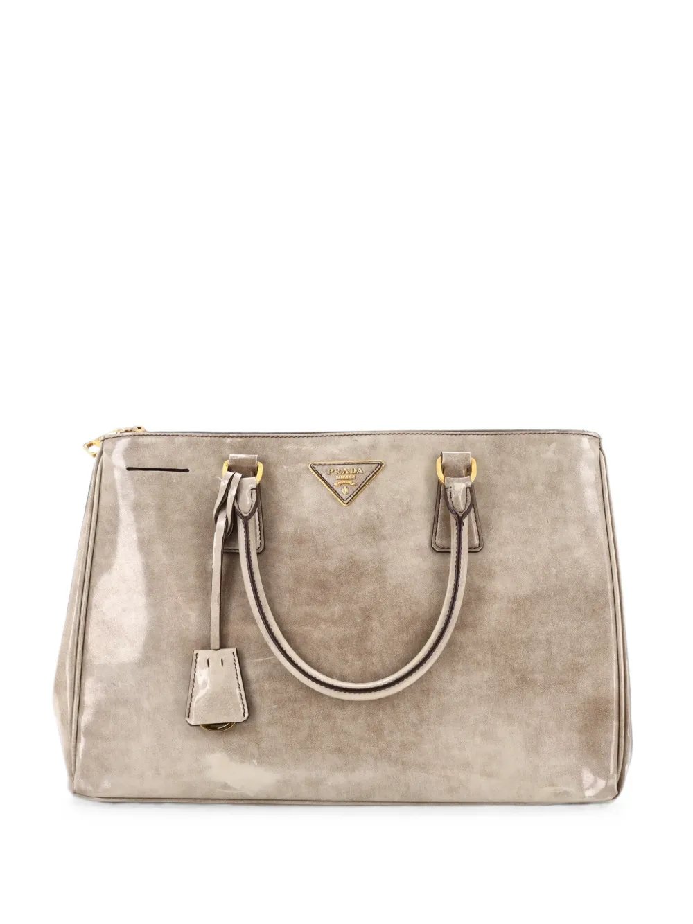 Double Zip Lux Spazzolato Leather Medium tote bag