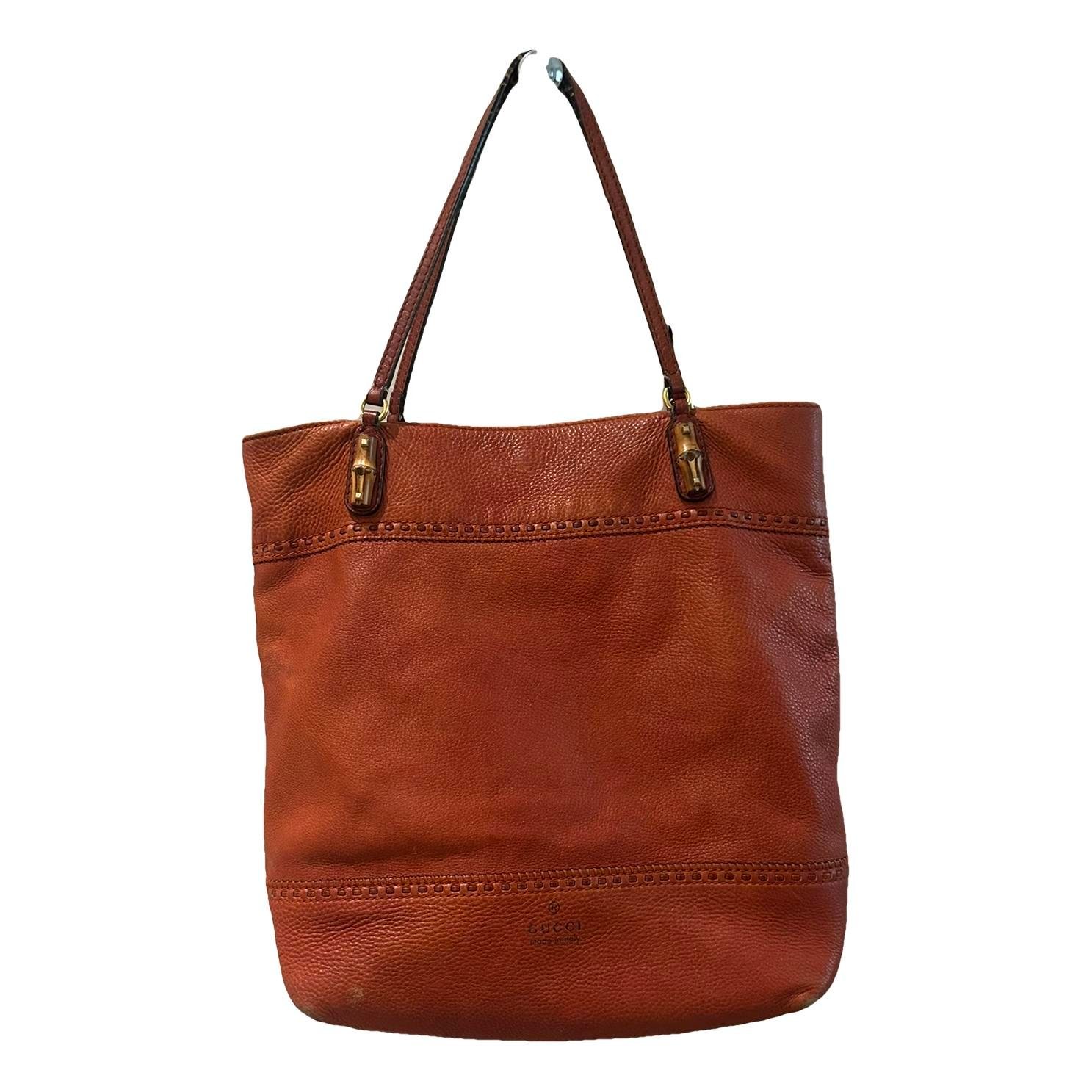 Vintage Bamboo leather tote