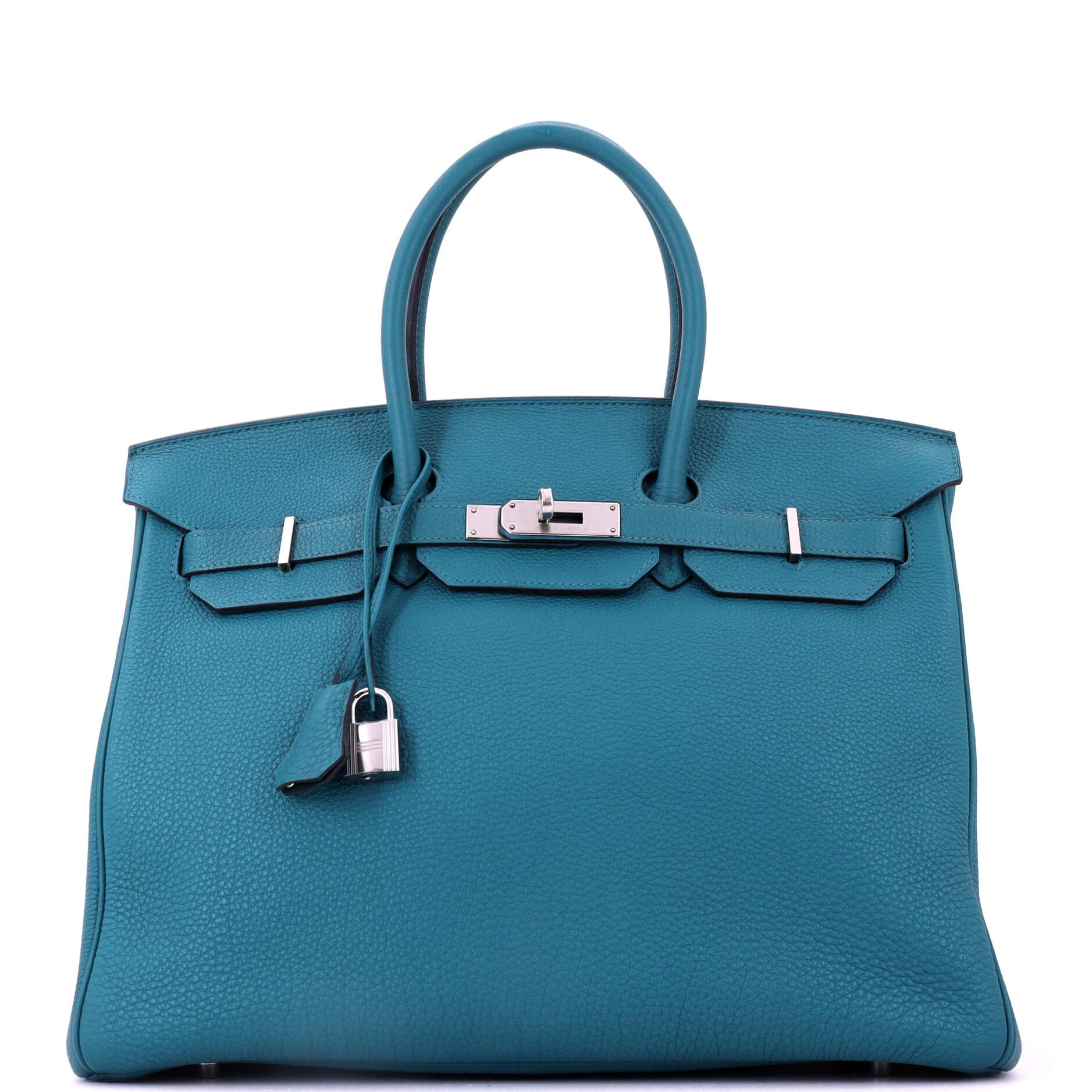Birkin Handbag Bleu Izmir Togo with Palladium Hardware 35