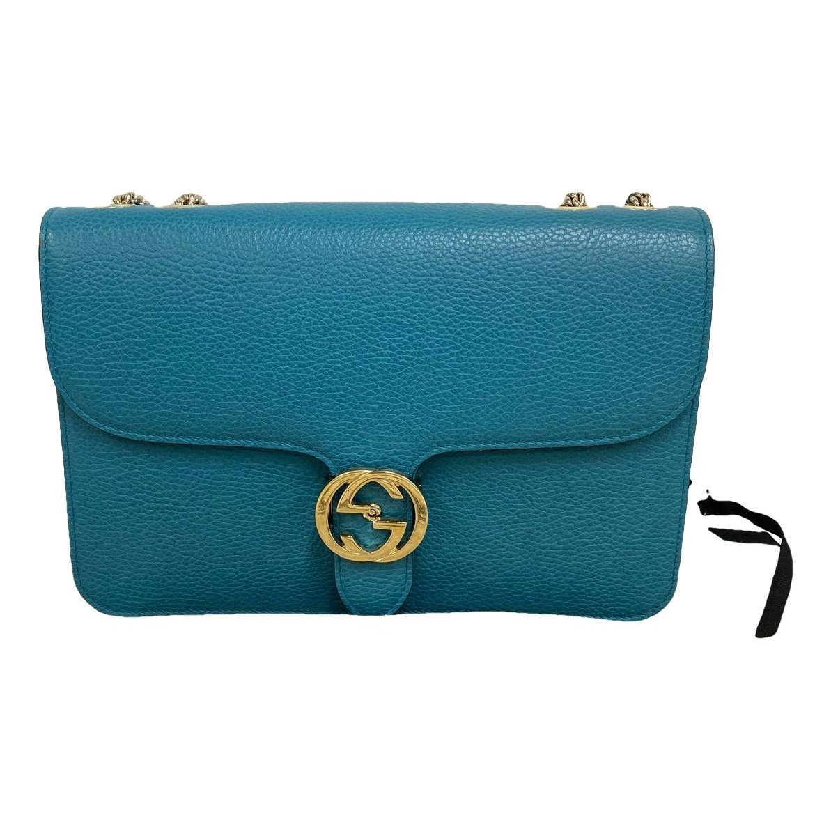 Interlocking leather handbag