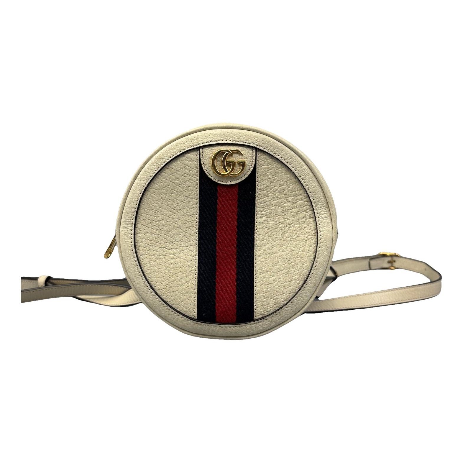 Ophidia Round leather handbag