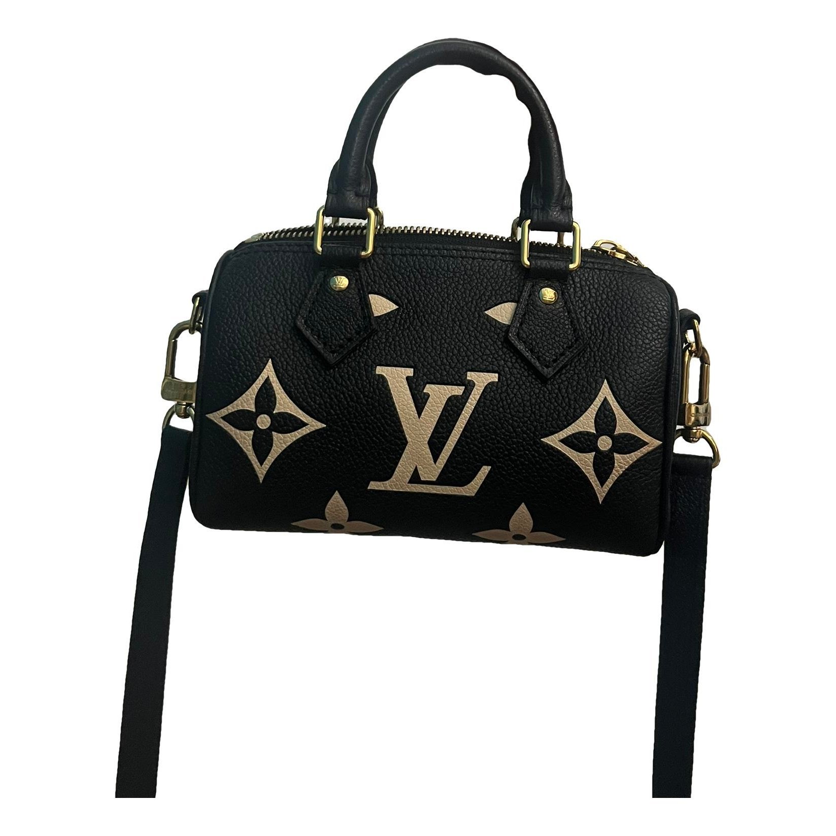 Louis Vuitton Nano Speedy / Mini HL leather crossbody bag