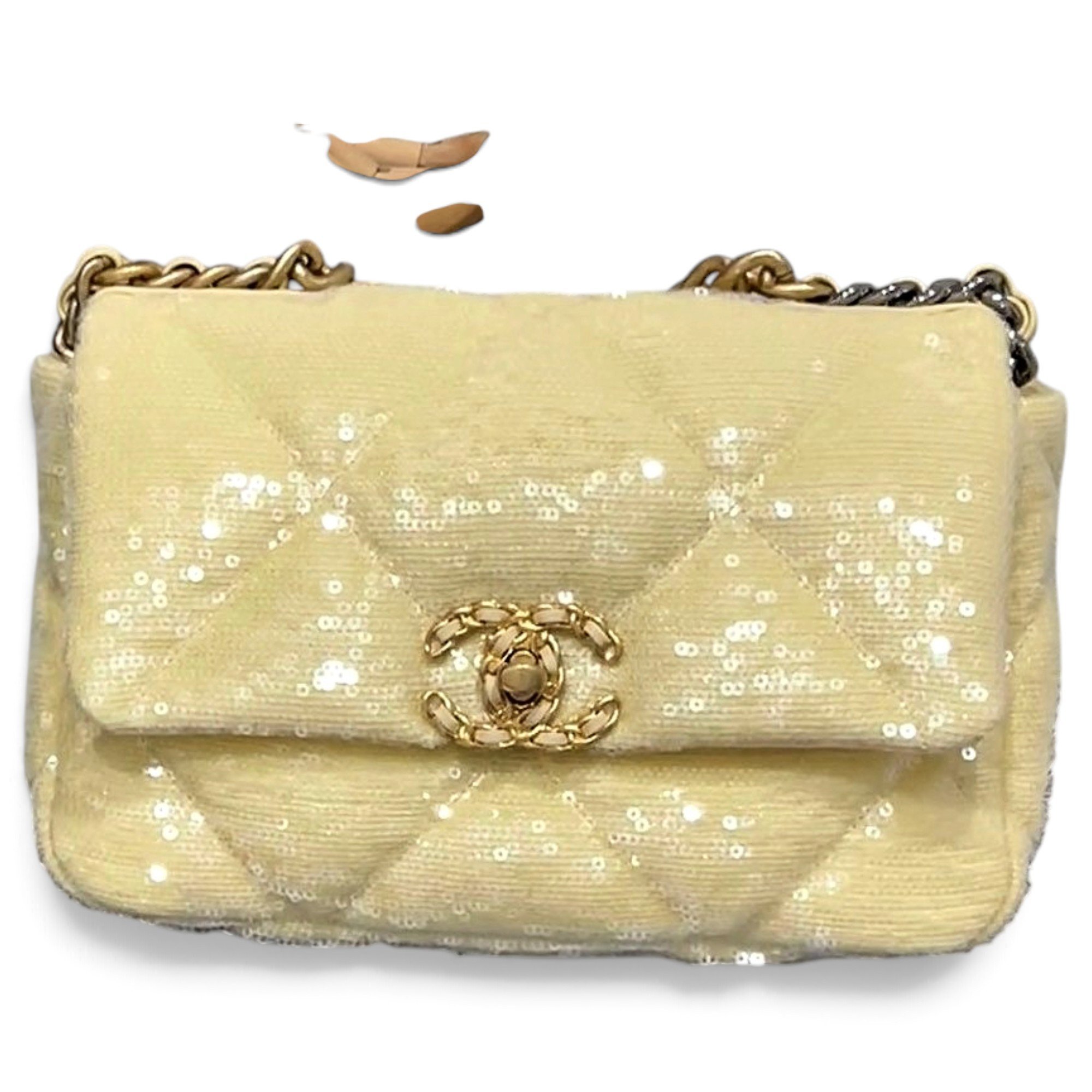 Chanel 19 glitter handbag