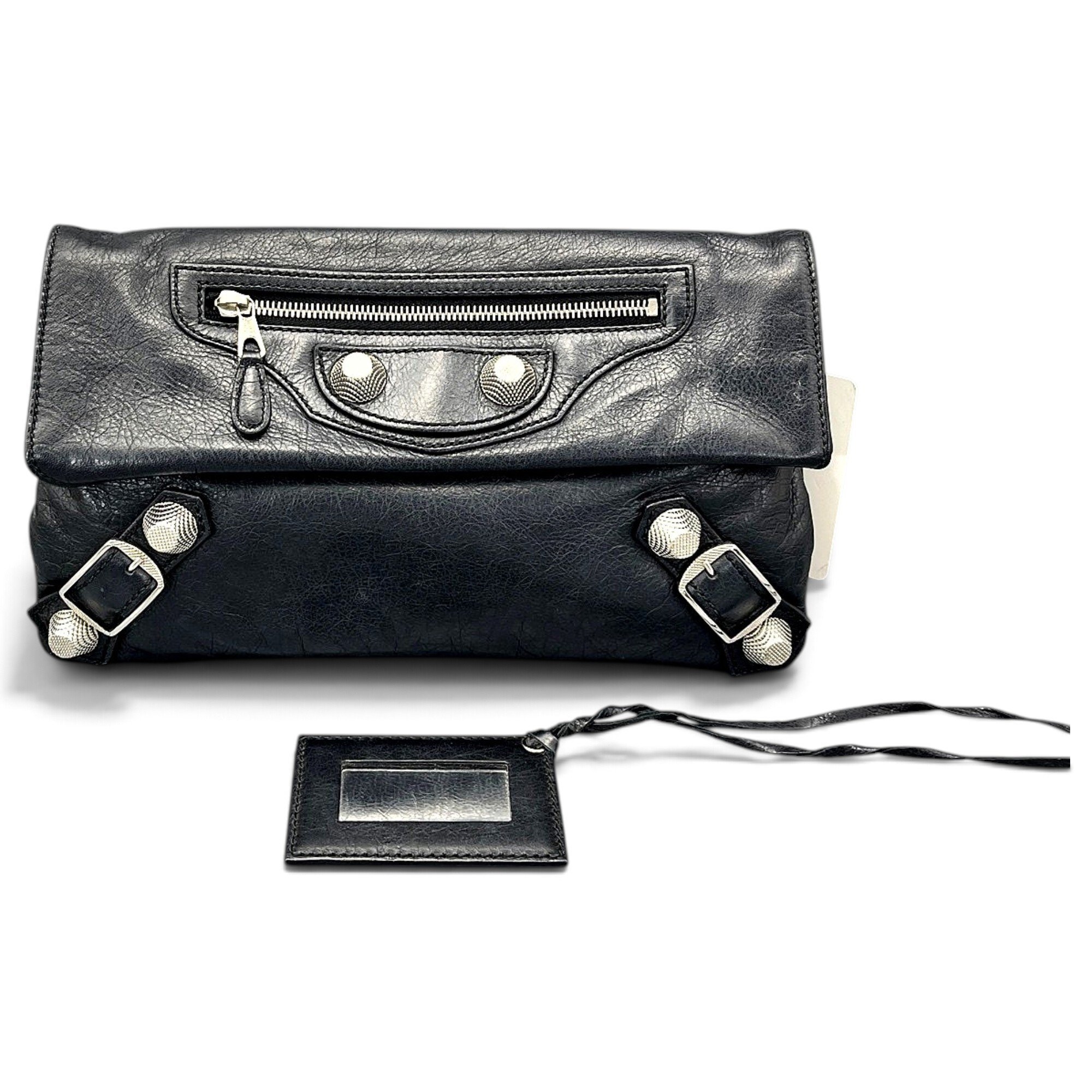 City leather handbag