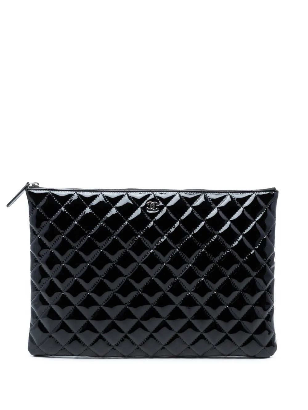 2014-2015 Large Quilted Patent O Case clutch bag