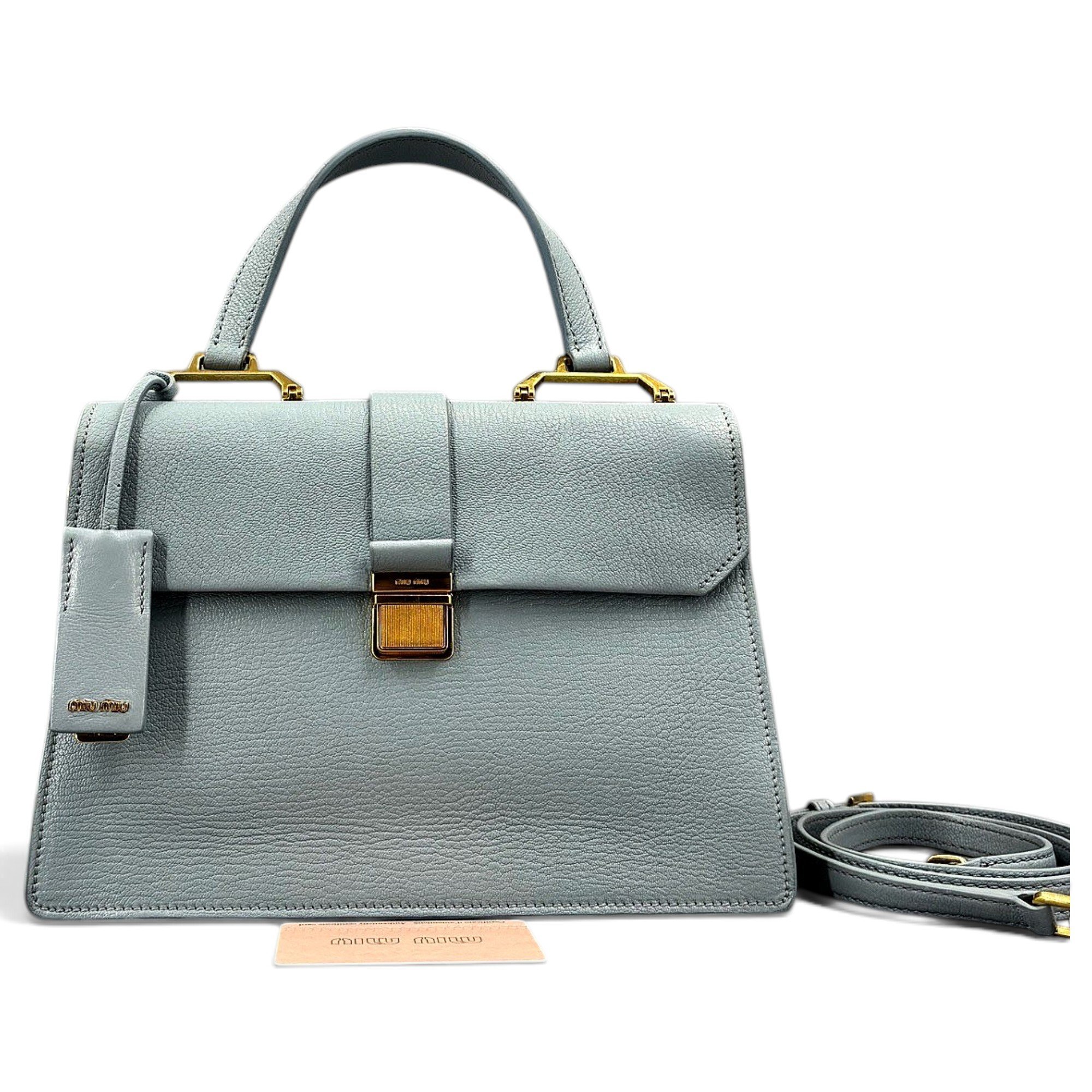 Madras leather handbag