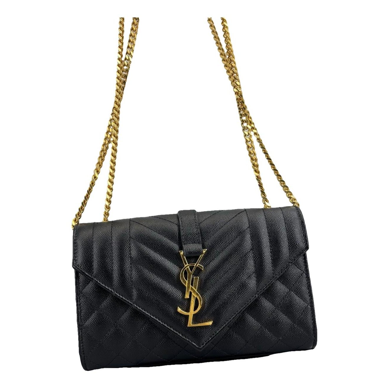 Envelope leather handbag
