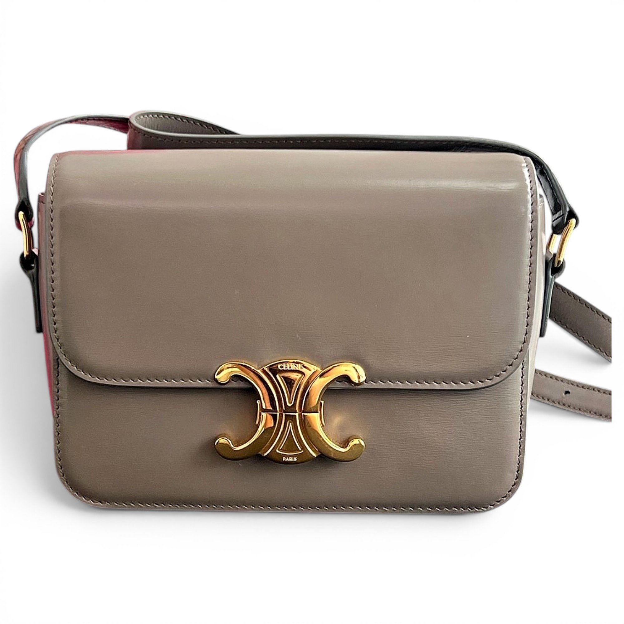 Triomphe leather handbag