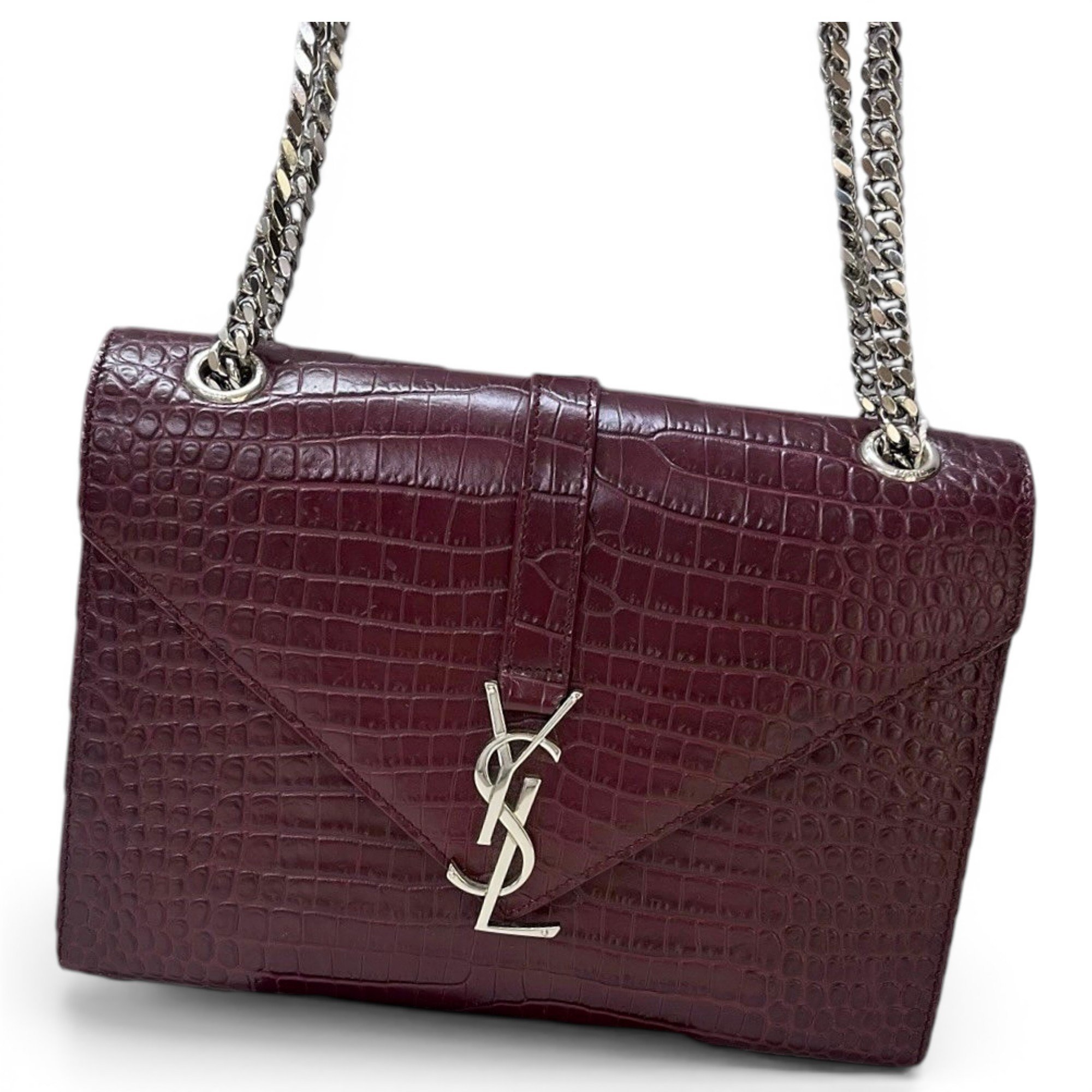 Envelope leather handbag