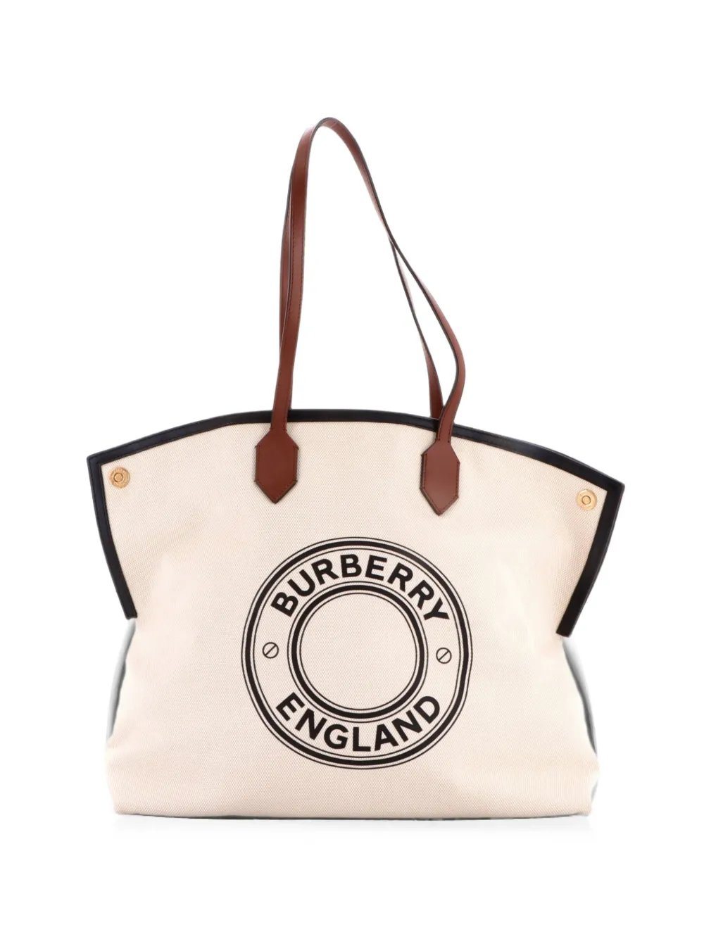 Logo Society Printed Canvas Large tote bag