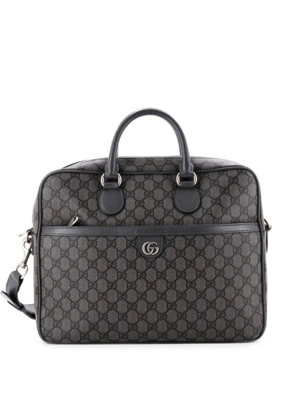 Ophidia Zip Around Pocket Briefcase GG Coated Canvas Medium business bag