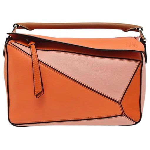 Puzzle leather handbag