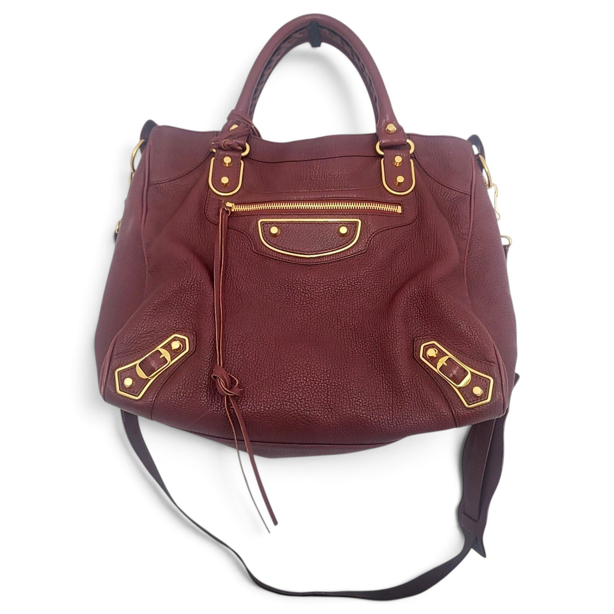 City leather handbag