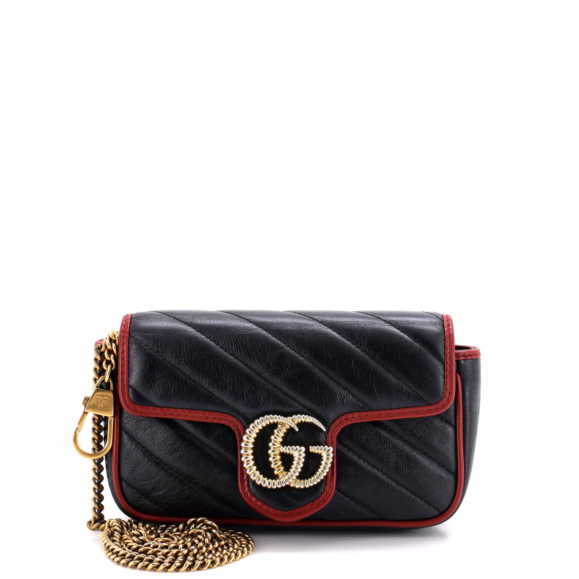 GG Marmont Flap Bag Diagonal Quilted Leather Super Mini