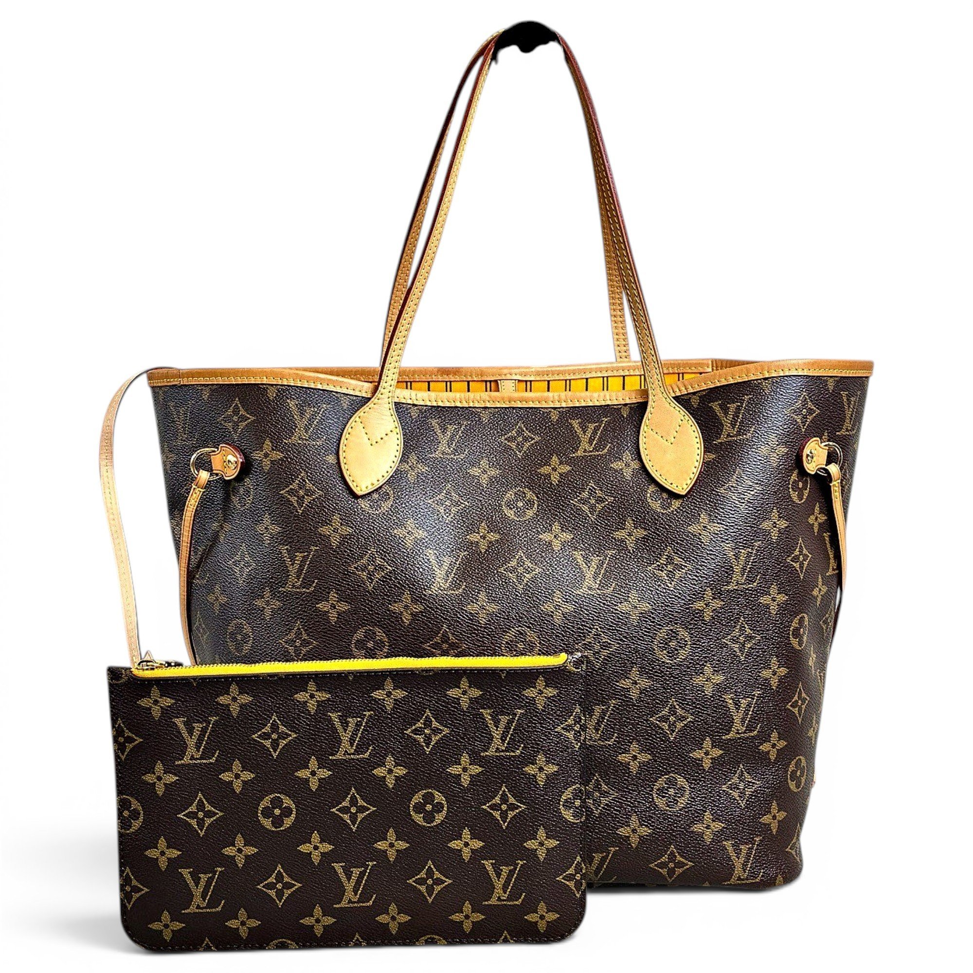 Louis Vuitton Neverfull leather handbag
