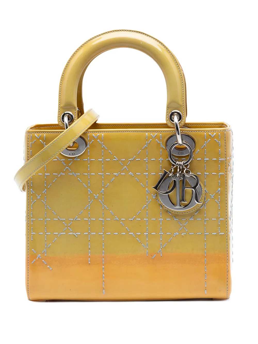 2015 Medium Ombre Patent Cannage Lady Dior satchel