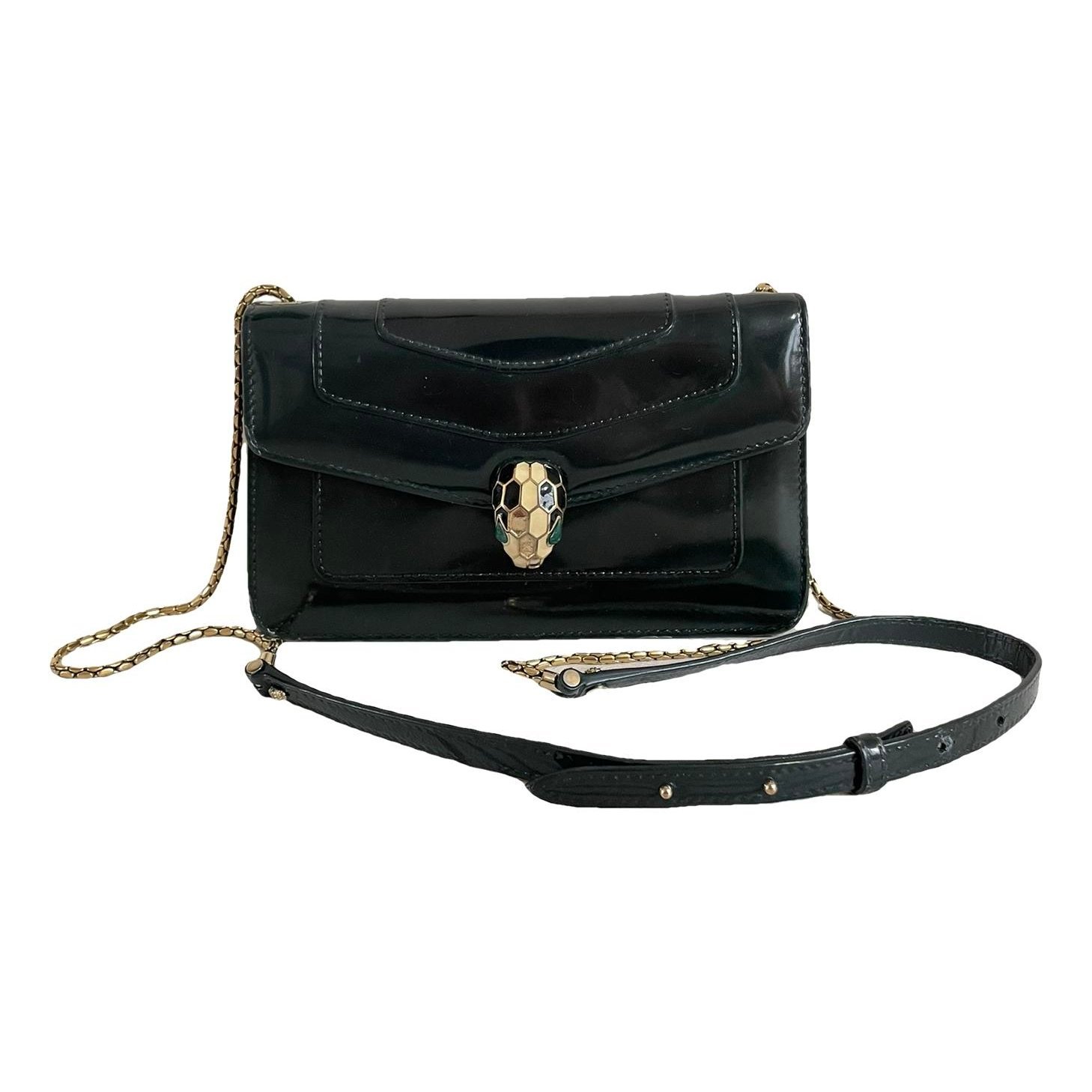 Serpenti patent leather crossbody bag