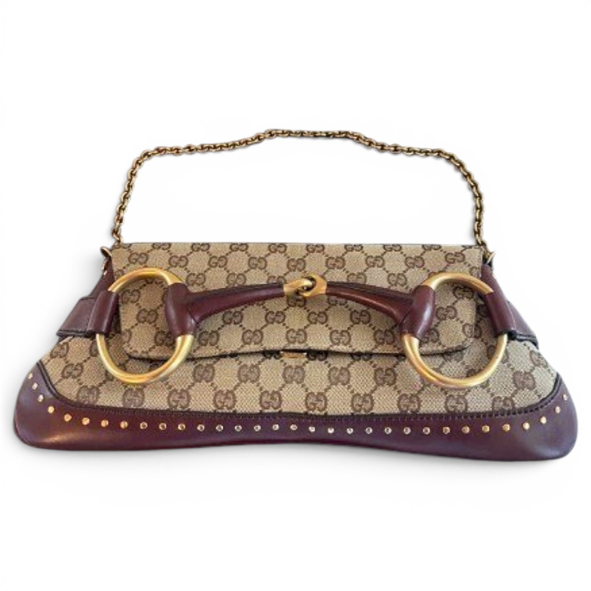 Horsebit Chain cloth handbag