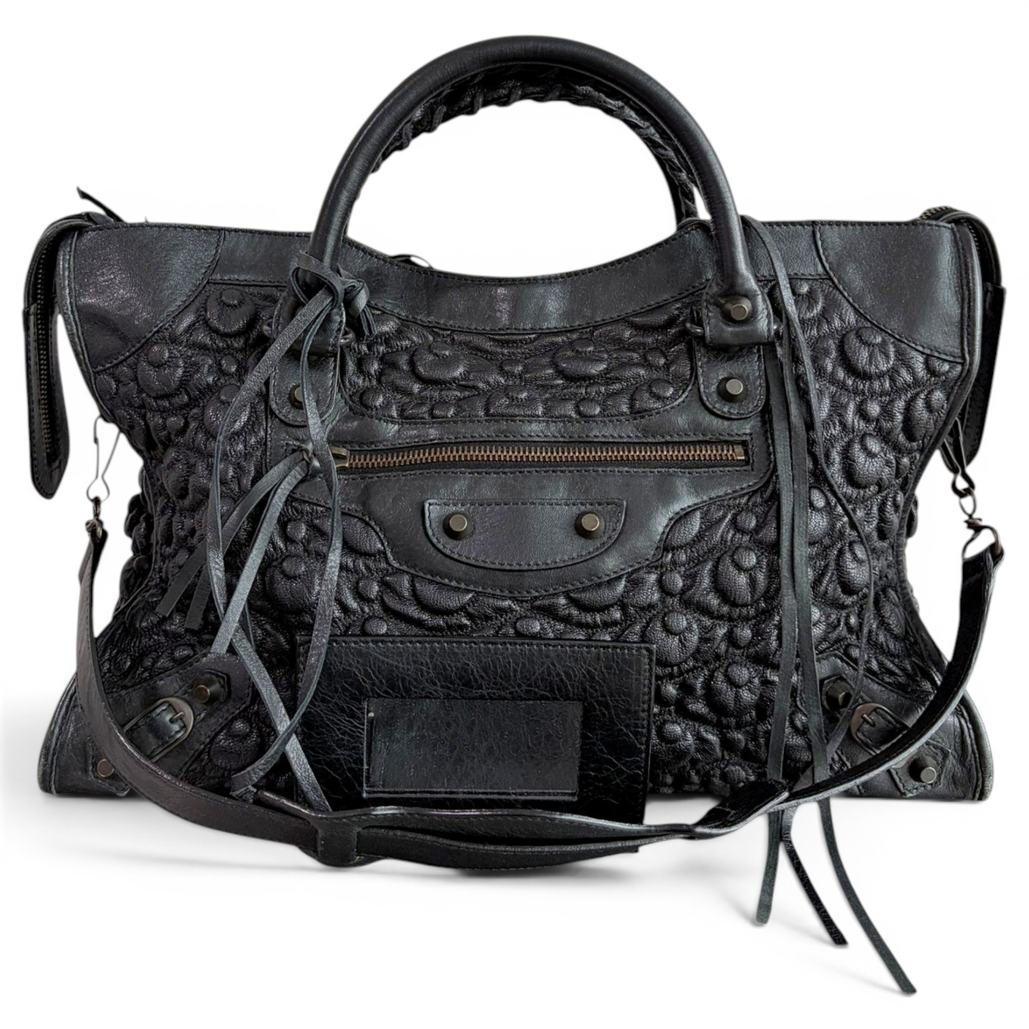 City leather handbag