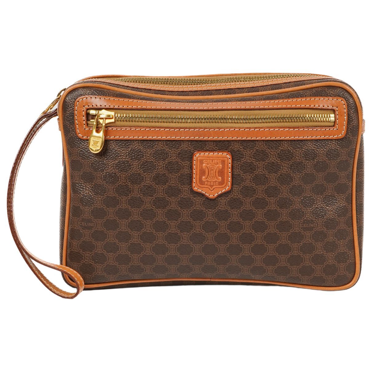 Triomphe Vintage cloth clutch bag